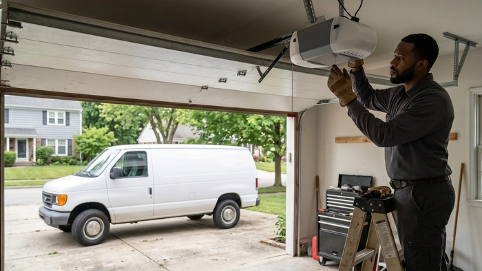 black man fixing garage door 1778219491078